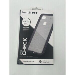 Google Pixel 2 XL Tech21 Evo Check Impact Protective Case Cover Smoky Black
